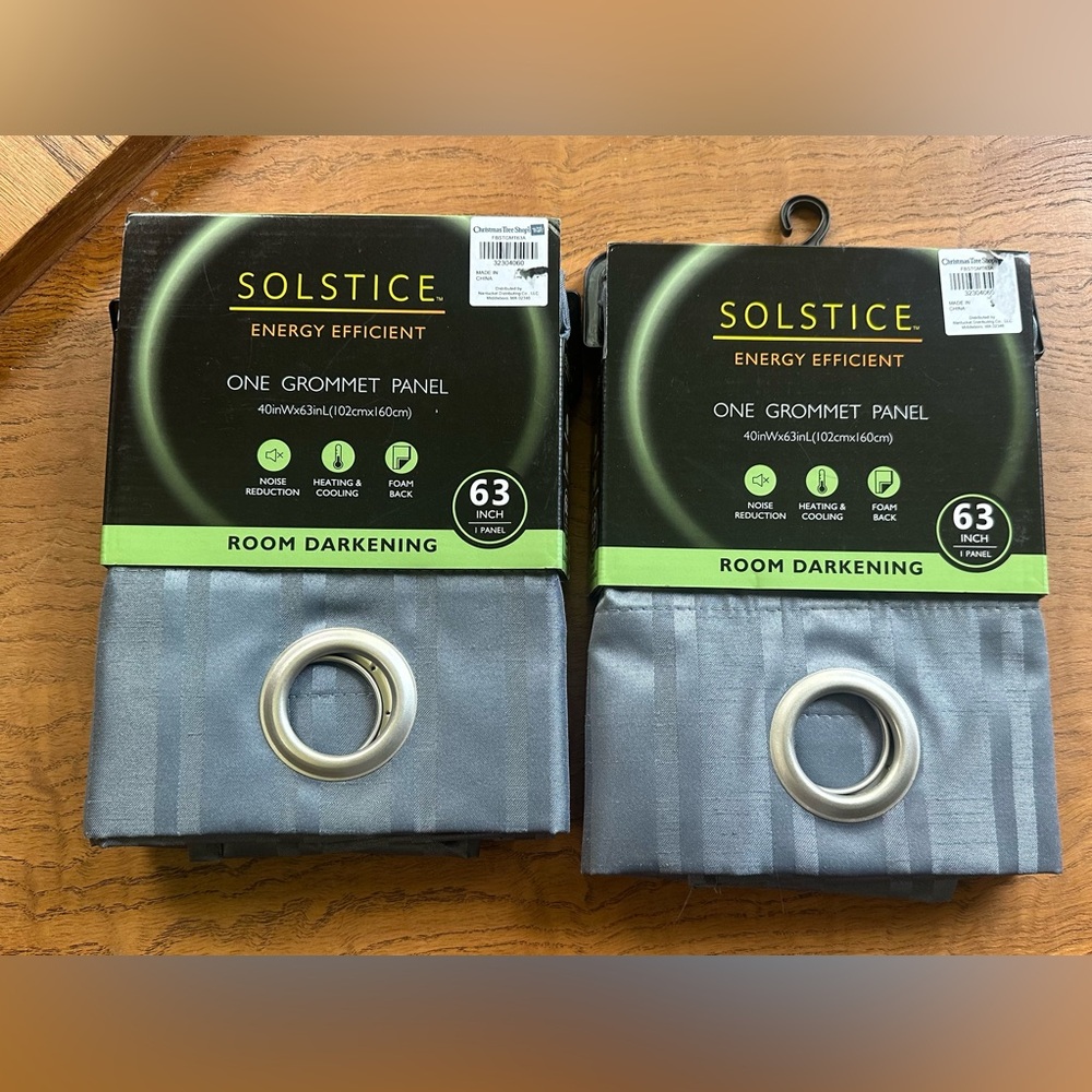 Solstice Blue Gray Grommet Curtain Panel